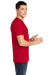 American Apparel 2001 Mens Fine Jersey Short Sleeve Crewneck T-Shirt Red Model Side