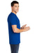 American Apparel 2001 Mens Fine Jersey Short Sleeve Crewneck T-Shirt Royal Blue Model Side