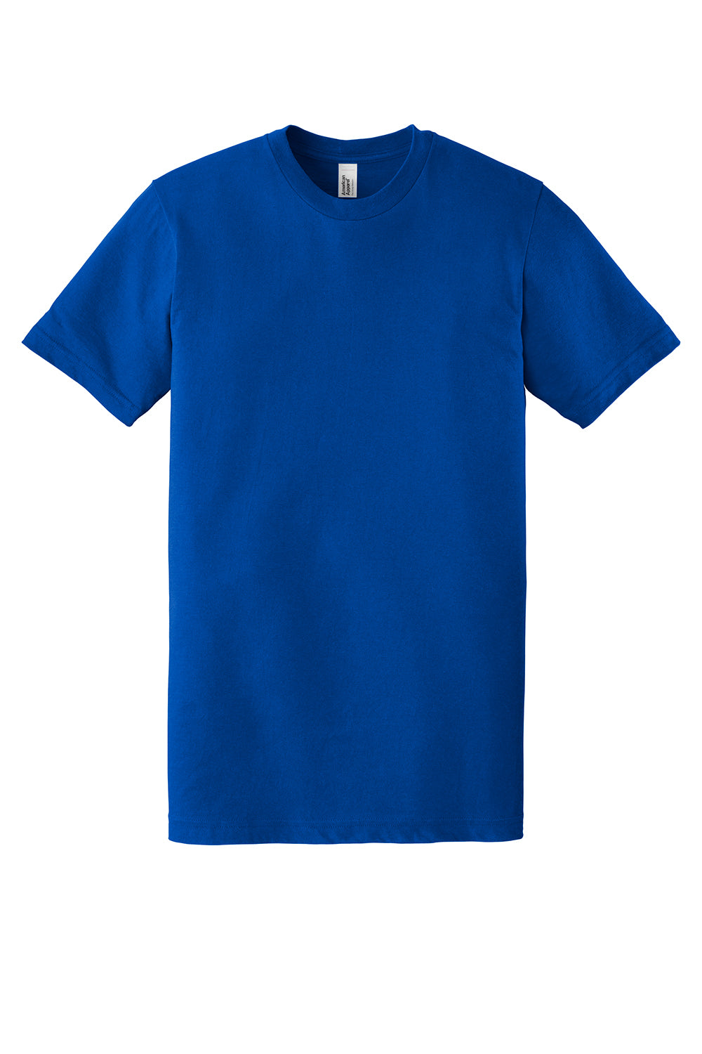 American Apparel 2001 Mens Fine Jersey Short Sleeve Crewneck T-Shirt Royal Blue Flat Front