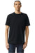 American Apparel 2001CVC Mens CVC Short Sleeve Crewneck T-Shirt Black Model Front