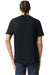 American Apparel 2001CVC Mens CVC Short Sleeve Crewneck T-Shirt Black Model Back