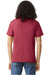 American Apparel 2001CVC Mens CVC Short Sleeve Crewneck T-Shirt Heather Cardinal Red Model Back