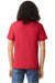 American Apparel 2001CVC Mens CVC Short Sleeve Crewneck T-Shirt Heather Red Model Back