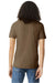 American Apparel 2001CVC Mens CVC Short Sleeve Crewneck T-Shirt Heather Army Brown Model Back