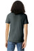 American Apparel 2001CVC Mens CVC Short Sleeve Crewneck T-Shirt Heather Charcoal Grey Model Back