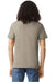 American Apparel 2001CVC Mens CVC Short Sleeve Crewneck T-Shirt Heather Khaki Brown Model Back