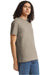American Apparel 2001CVC Mens CVC Short Sleeve Crewneck T-Shirt Heather Khaki Brown Model Side