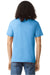 American Apparel 2001CVC Mens CVC Short Sleeve Crewneck T-Shirt Heather Light Blue Model Back
