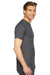 American Apparel 2001 Mens Fine Jersey Short Sleeve Crewneck T-Shirt Asphalt Grey Model Side