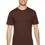 American Apparel Mens Fine Jersey Short Sleeve Crewneck T-Shirt - Brown