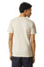 American Apparel 2004CVC Mens CVC Short Sleeve Henley T-Shirt Heather Bone Model Back