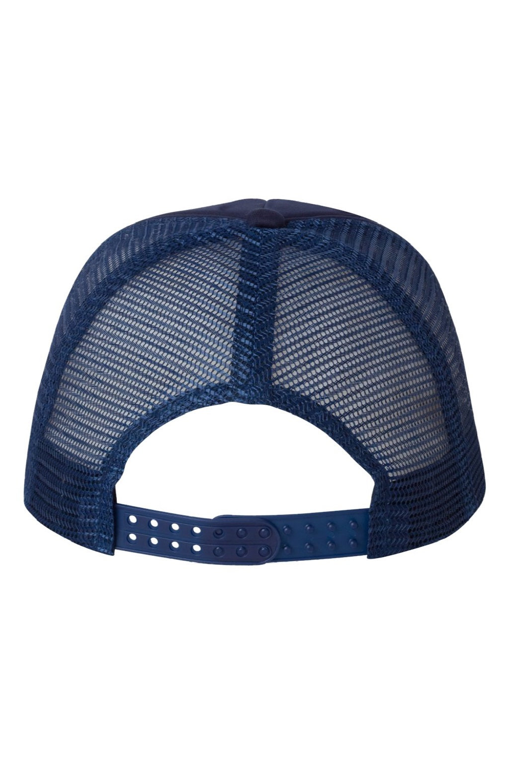 Valucap Hats VC700 Mens Foam Mesh Back Snapback Trucker Hat Navy Blue Flat Back