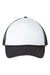 Valucap Hats VC700 Mens Foam Mesh Back Snapback Trucker Hat White/Black Flat Front