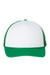 Valucap Hats VC700 Mens Foam Mesh Back Snapback Trucker Hat White/Kelly Green Flat Front