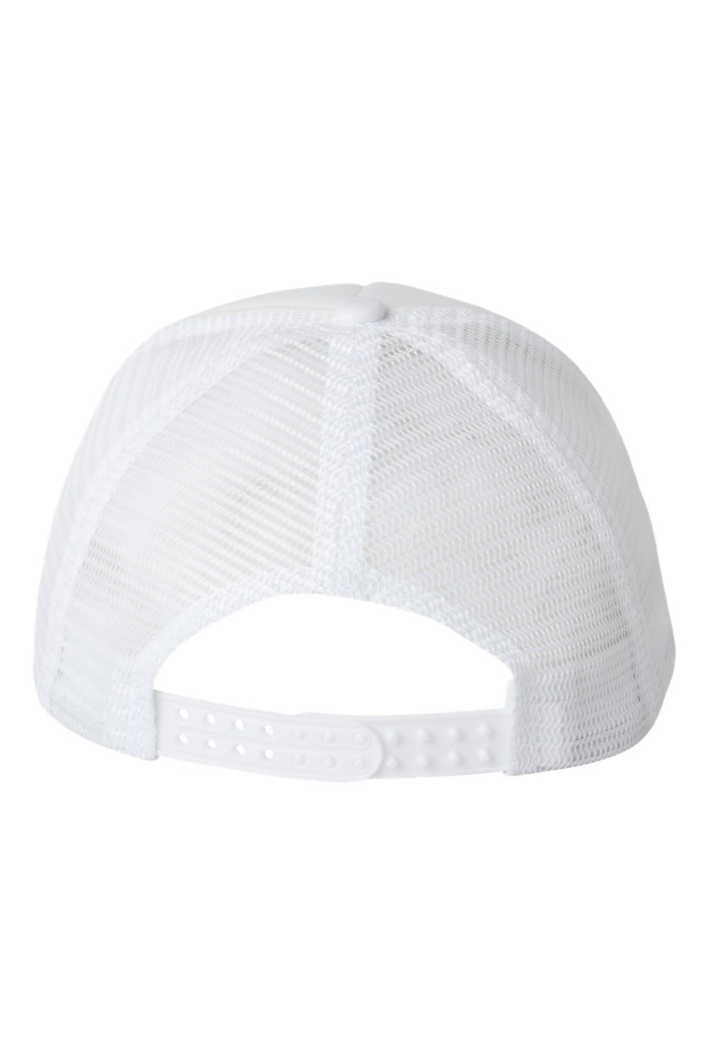 Valucap Hats VC700 Mens Foam Mesh Back Snapback Trucker Hat White Flat Back