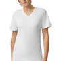 American Apparel Mens CVC Short Sleeve V-Neck T-Shirt - White