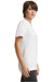 American Apparel 2006CVC Mens CVC Short Sleeve V-Neck T-Shirt White Model Side
