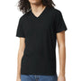 American Apparel Mens CVC Short Sleeve V-Neck T-Shirt - Black