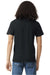 American Apparel 2006CVC Mens CVC Short Sleeve V-Neck T-Shirt Black Model Back