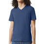 American Apparel Mens CVC Short Sleeve V-Neck T-Shirt - Heather Arctic Blue