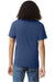 American Apparel 2006CVC Mens CVC Short Sleeve V-Neck T-Shirt Heather Arctic Blue Model Back