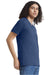 American Apparel 2006CVC Mens CVC Short Sleeve V-Neck T-Shirt Heather Arctic Blue Model Side