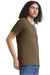 American Apparel 2006CVC Mens CVC Short Sleeve V-Neck T-Shirt Heather Army Brown Model Side