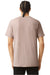 American Apparel 2006CVC Mens CVC Short Sleeve V-Neck T-Shirt Heather Blush Pink Model Back