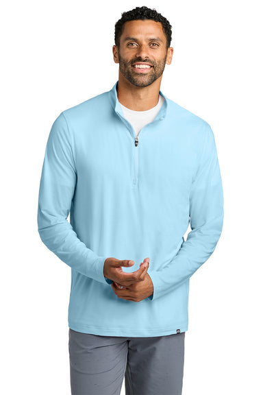 TravisMathew TM1MW452 Mens Crestview 1/4 Zip Sweatshirt Dream Blue Model Front
