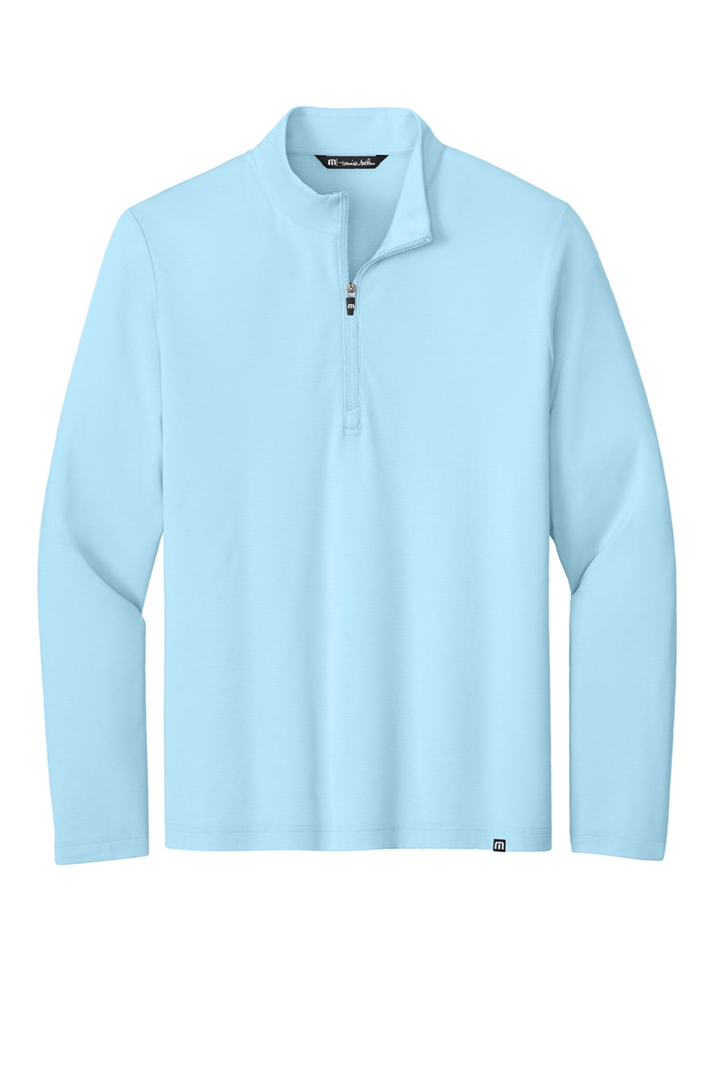 TravisMathew TM1MW452 Mens Crestview 1/4 Zip Sweatshirt Dream Blue Flat Front
