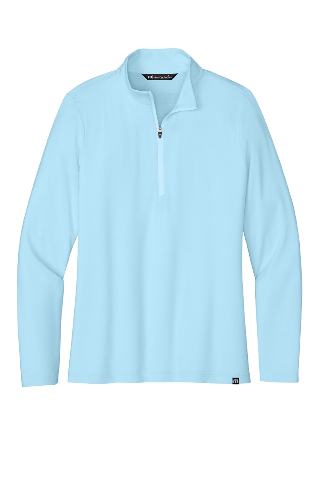TravisMathew TM1WW003 Womens Crestview 1/4 Zip Sweatshirt Dream Blue Flat Front