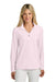 TravisMathew TM1WW003 Womens Crestview 1/4 Zip Sweatshirt Stone Pink Model Front