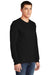 American Apparel 2007 Mens Fine Jersey Long Sleeve Crewneck T-Shirt Black Model 3Q