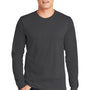 American Apparel Mens Fine Jersey Long Sleeve Crewneck T-Shirt - Asphalt Grey