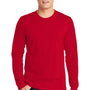 American Apparel Mens Fine Jersey Long Sleeve Crewneck T-Shirt - Red