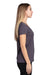 Threadfast Apparel 200RV Womens Ultimate Short Sleeve V-Neck T-Shirt Graphite Grey Model Side