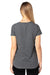 Threadfast Apparel 200RV Womens Ultimate Short Sleeve V-Neck T-Shirt Heather Charcoal Grey Model Back