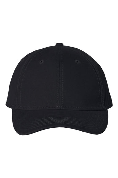 Sportsman Hats AH30 Mens Adjustable Hat Black Flat Front