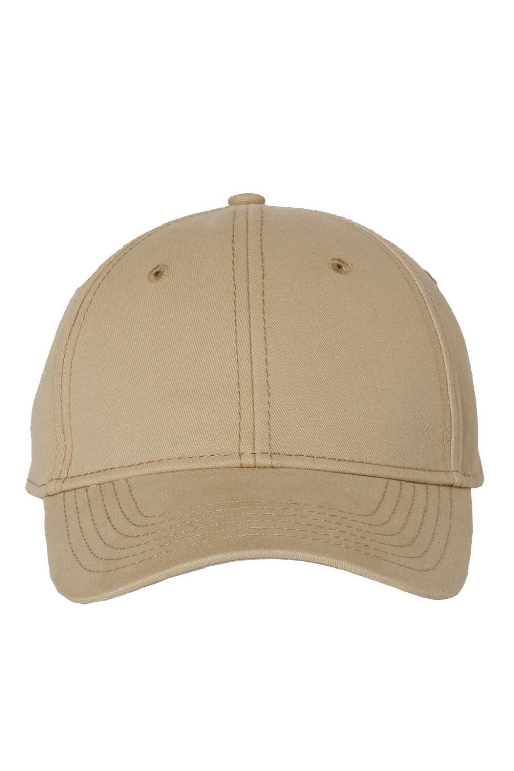 Valucap Hats AH30 Mens Structured Adjustable Hat Khaki Brown Flat Front