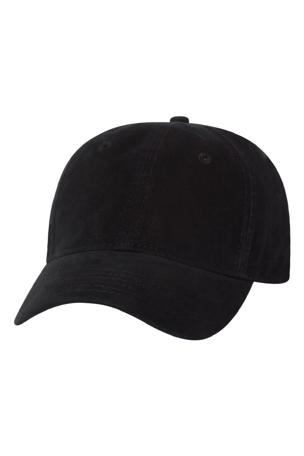Sportsman Hats AH35 Mens Adjustable Hat Black Flat Front