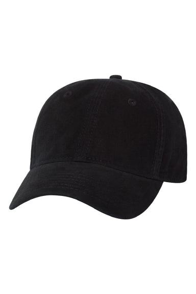 Sportsman Hats AH35 Mens Adjustable Hat Black Flat Front
