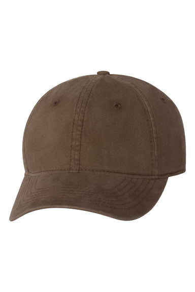 Sportsman Hats AH35 Mens Adjustable Hat Brown Flat Front