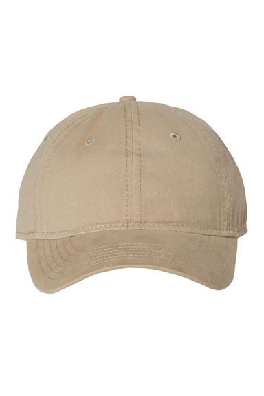 Sportsman Hats AH35 Mens Adjustable Hat Khaki Brown Flat Front