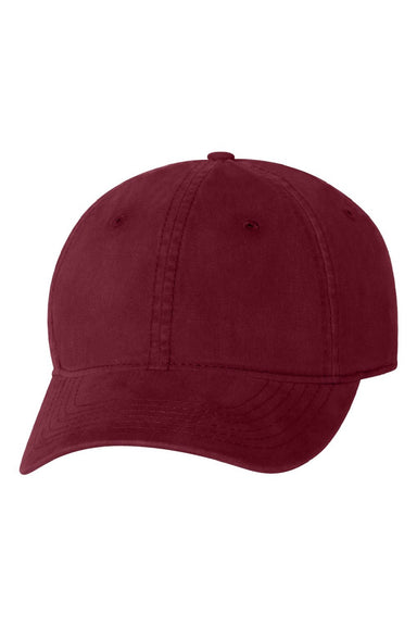 Sportsman Hats AH35 Mens Adjustable Hat Maroon Flat Front