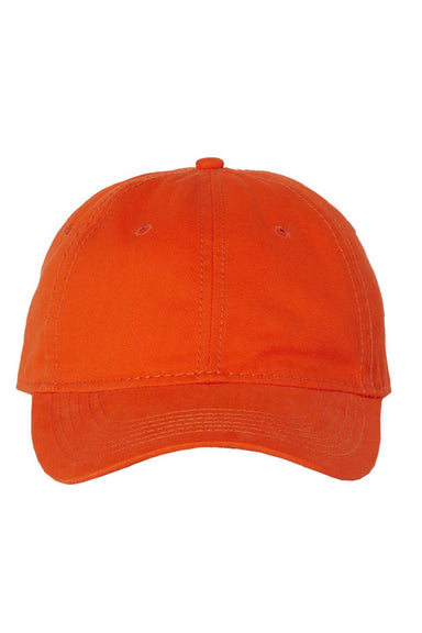 Sportsman Hats AH35 Mens Adjustable Hat Orange Flat Front