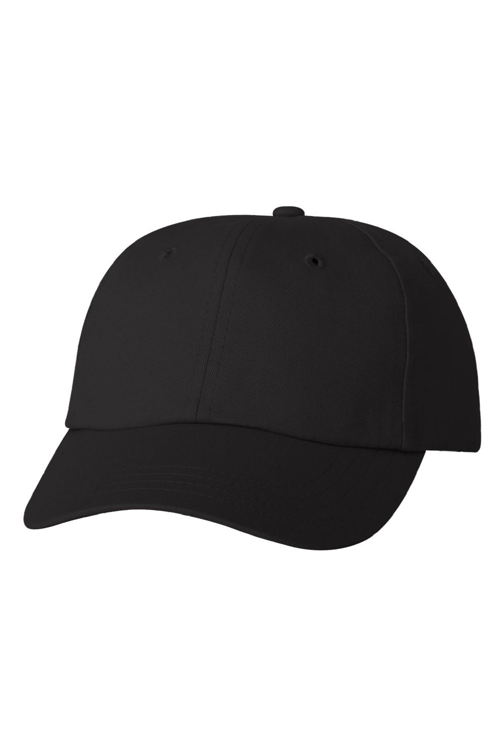 Valucap Hats 6440 Mens Econ Adjustable Hat Black Flat Front