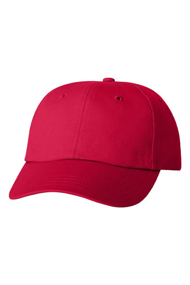 Valucap Hats 6440 Mens Econ Adjustable Hat Red Flat Front