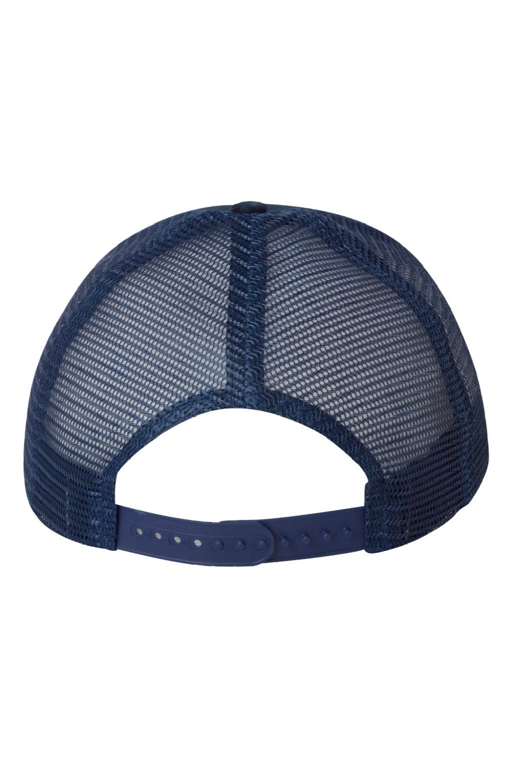 Valucap Hats VC400 Mens Mesh Back Twill Snapback Trucker Hat Navy Blue Flat Back