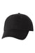 Valucap Hats VC600 Mens Chino Adjustable Hat Black Flat Front