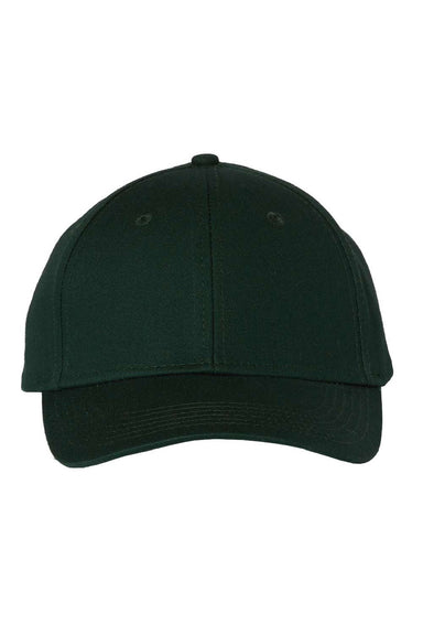 Valucap Hats VC600 Mens Chino Adjustable Hat Forest Green Flat Front